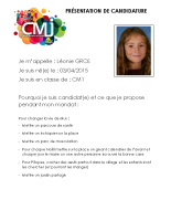 PRÉSENTATION DE CANDIDATURE Léonie GROS